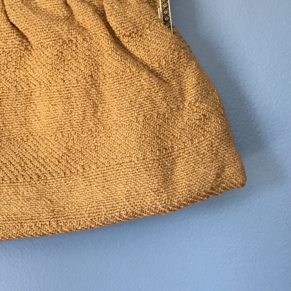 Vintage Gold Knit Chain Link Strap Purse Bag - Picture 2 of 8